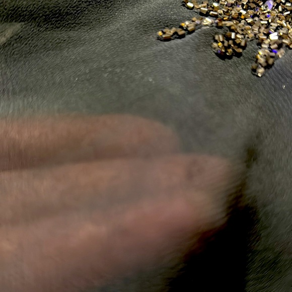 J Kara Women's Embellished Overlay floor length Gown - Picture 6 of 7